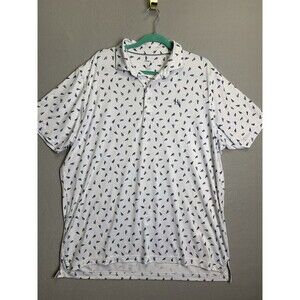 Johnnie O Birdie Golf Performance Polo Shirt Mens XL AOP Surfers Golf Rugby